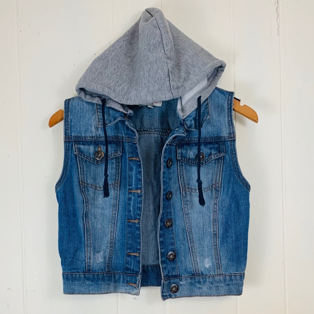CI SONO | Crop Sleeveless Jean Jacket